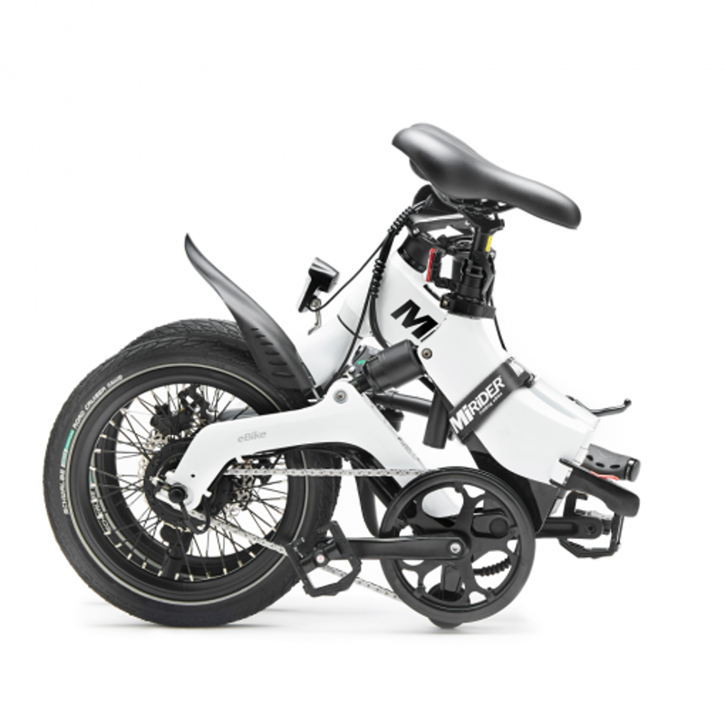 MiRiDER One Folding Electric Bike in Polar White-1